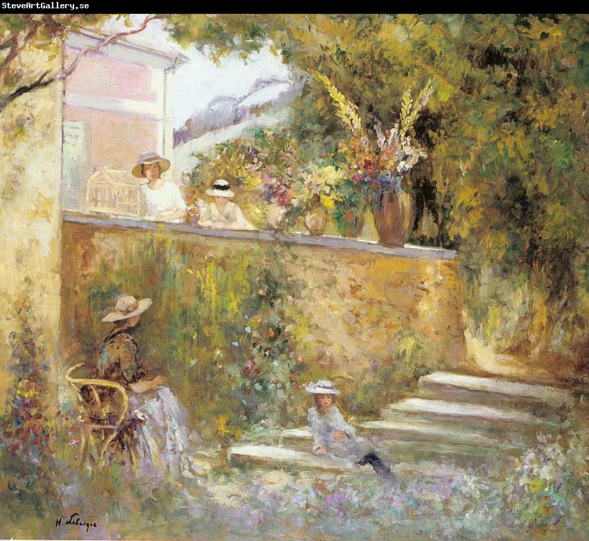 Lebasque, Henri Nono and Marthe in the Garden with Madame Lebasque